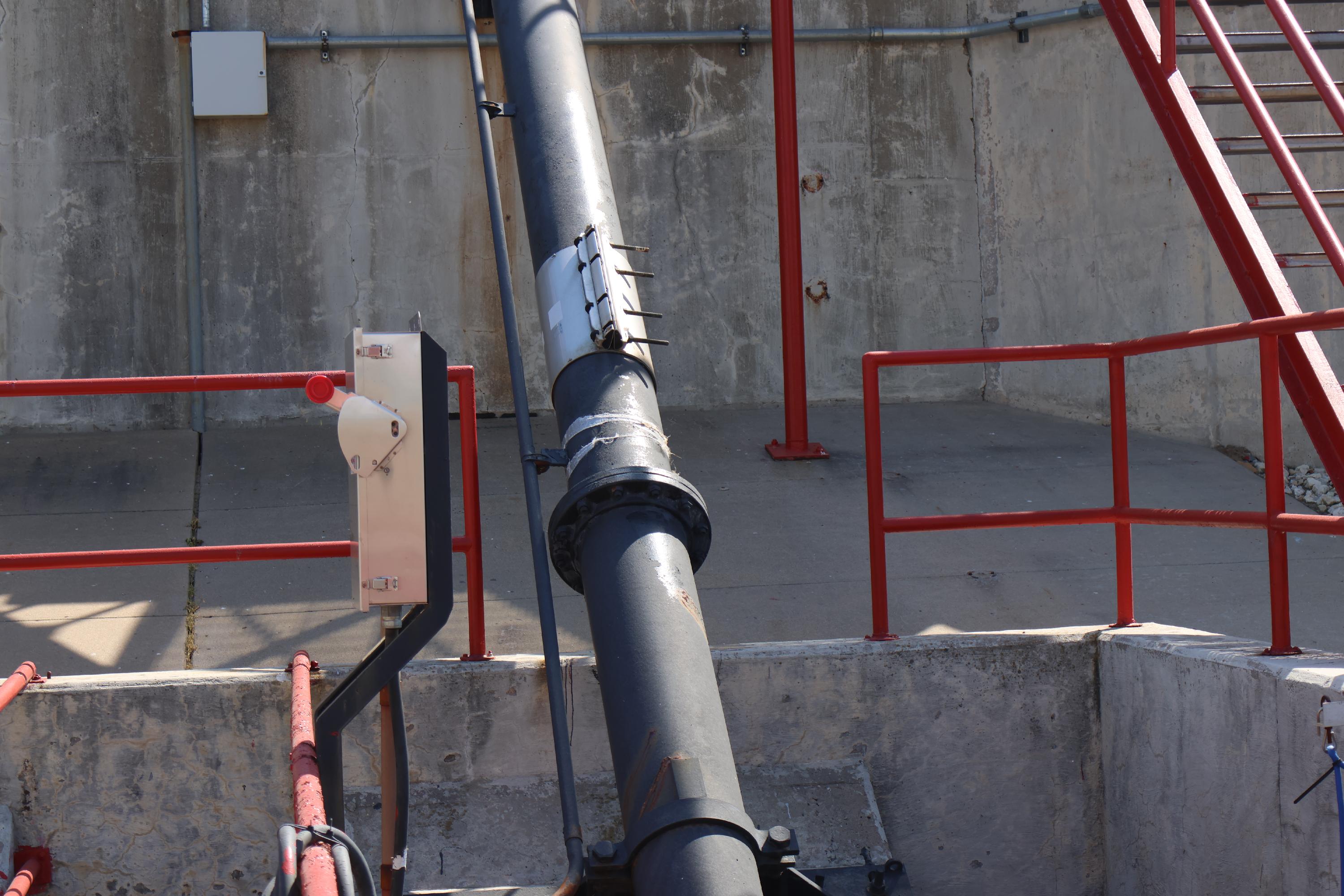 April 6, 2026 &ndash; Pipe at the Great Bend Wastewater Treatment Facility held together with duct tape